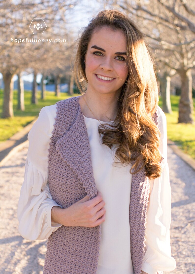 CROCHET PATTERN Baby's Breath Sleeveless Cardigan image 7