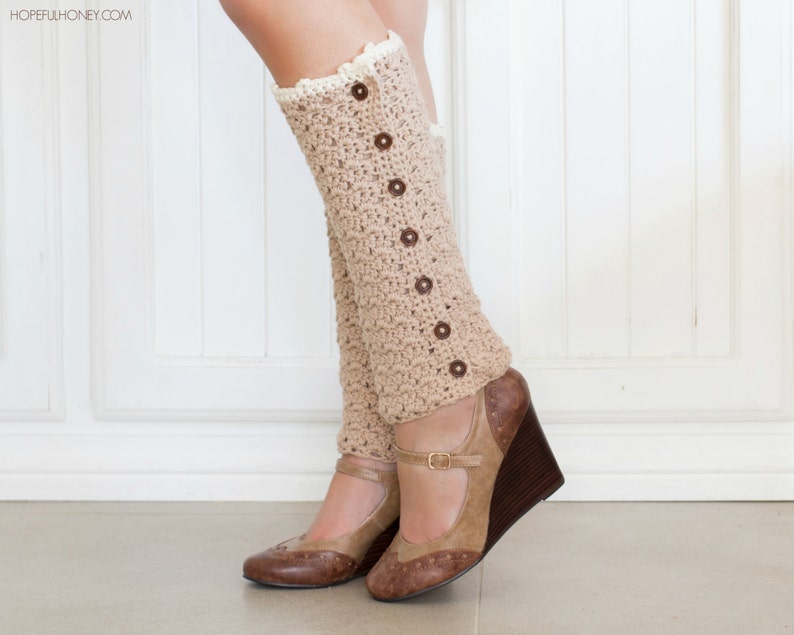 CROCHET PATTERN Vintage French Leg Warmers image 1