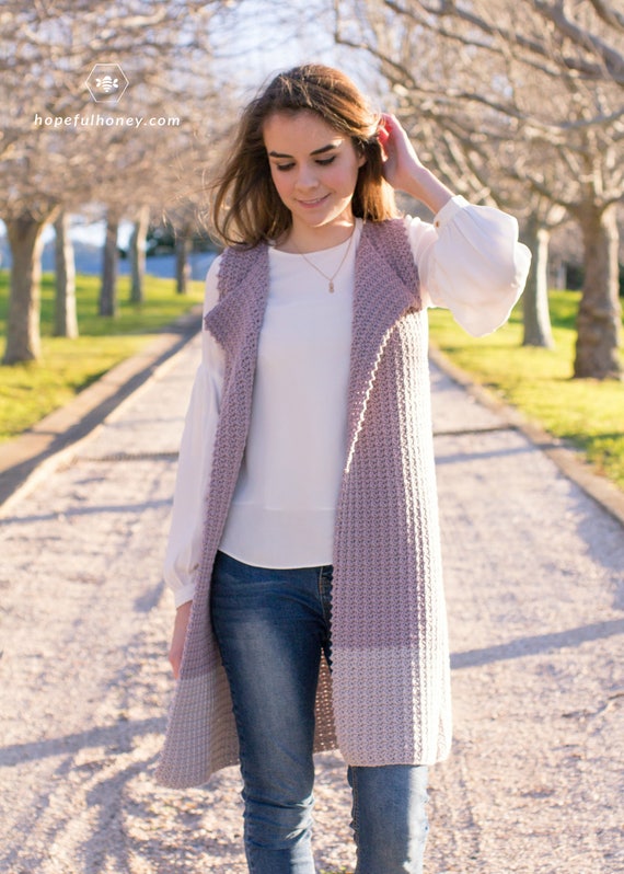 CROCHET PATTERN Baby s Breath Sleeveless Cardigan Etsy UK
