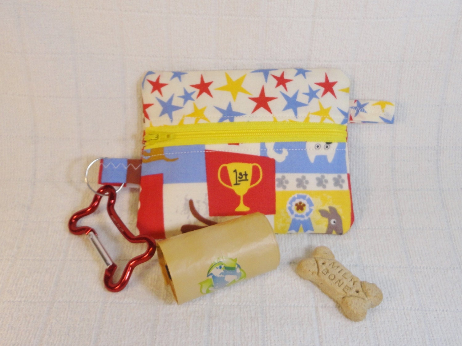 Dog Poop Bag Holder/dispenser Treat Pouch With Carabiner Etsy