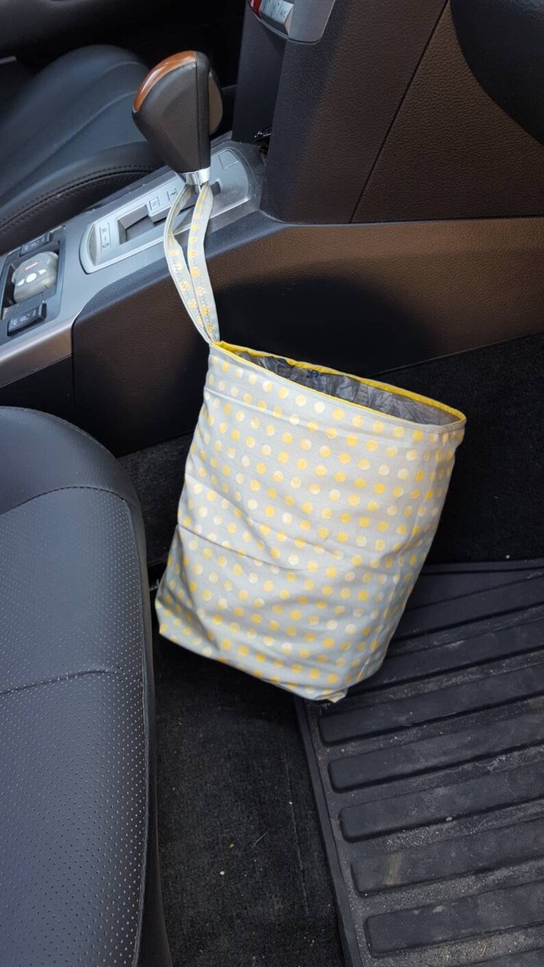 Car Trash Bag Litter Bag With Disposable Liner Etsy