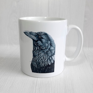 Raven Crow bird Ceramic mug