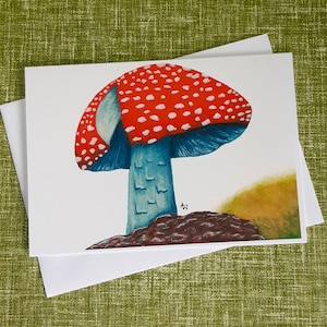 Carte de voeux vierge de fée champignon champignons