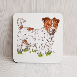 Sottobicchiere per bevande con supporto in sughero per cani Jack Russell Terrier