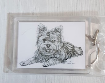 Yorkshire Terrier dog keyring bag charm keychain Yorkie
