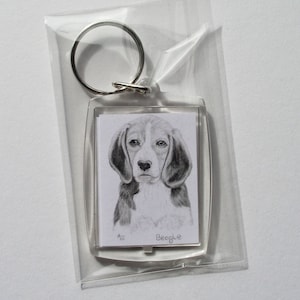 Beagle dog keyring keychain bag charm