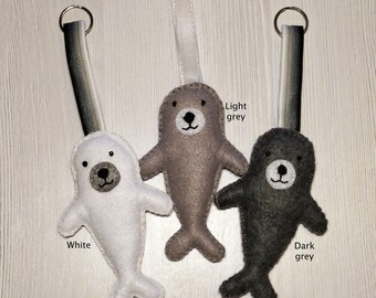 Felt Seal keyring fidget toy bag charm