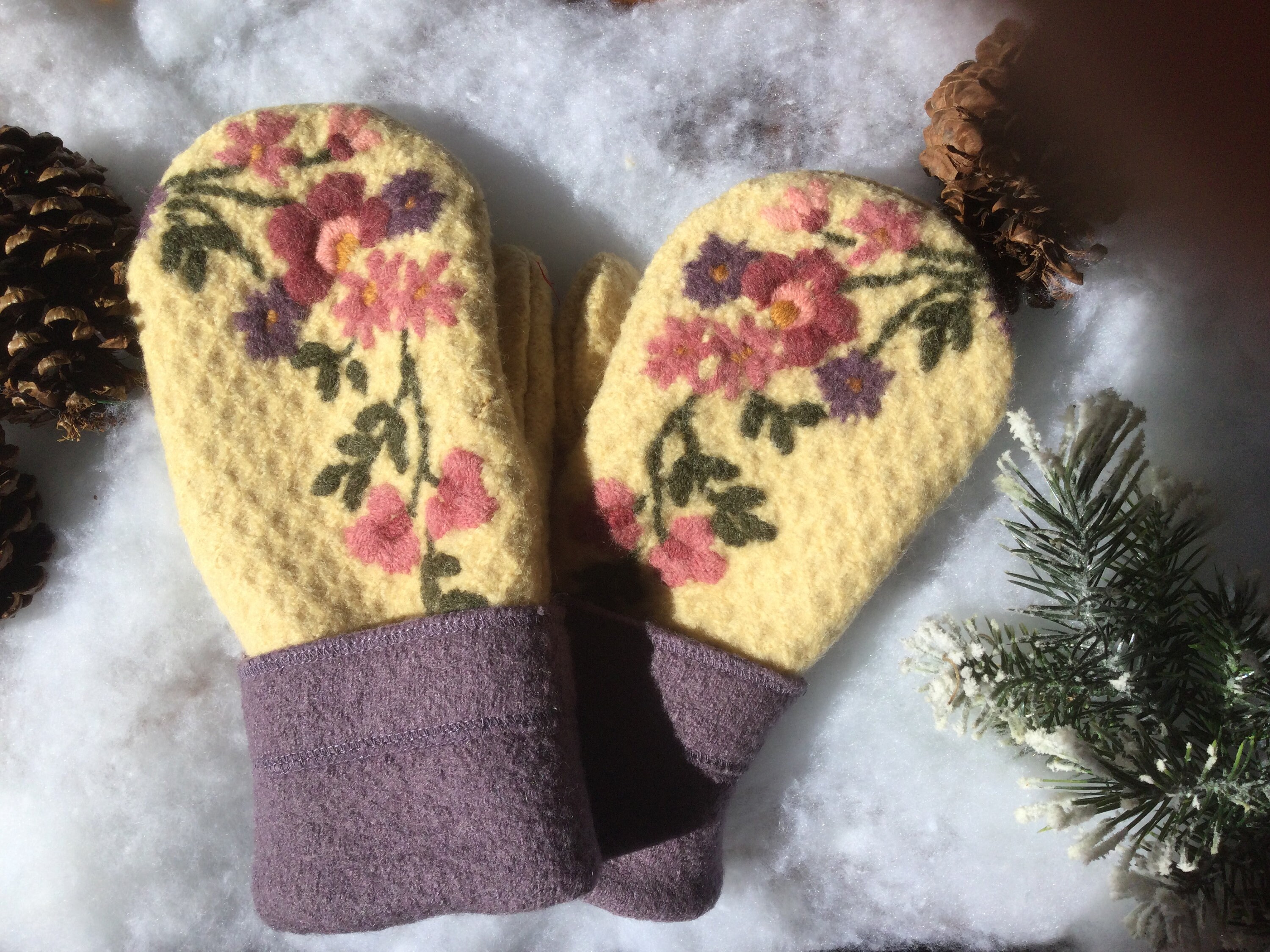 Womens Wool Mittens Medium Etsy