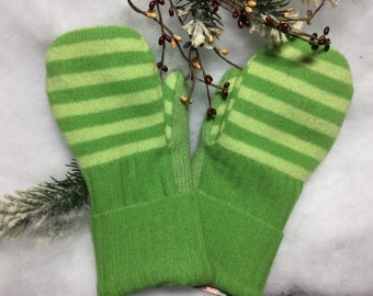 All of my mittens are made from repurposed wool sweaters and are lined with soft, warm, anti-pill fleece to keep your hands warm & cozy.