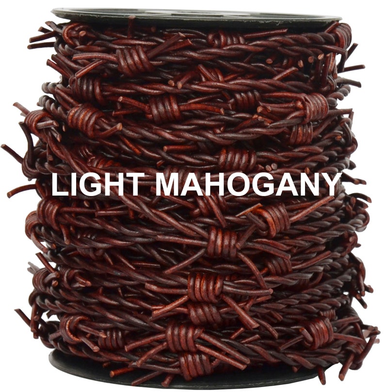 Xsoticabarbed Wire Leather Cord 1 Meter Etsy