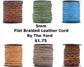 Xsotica® Flat Braided Leather Cord 5mm