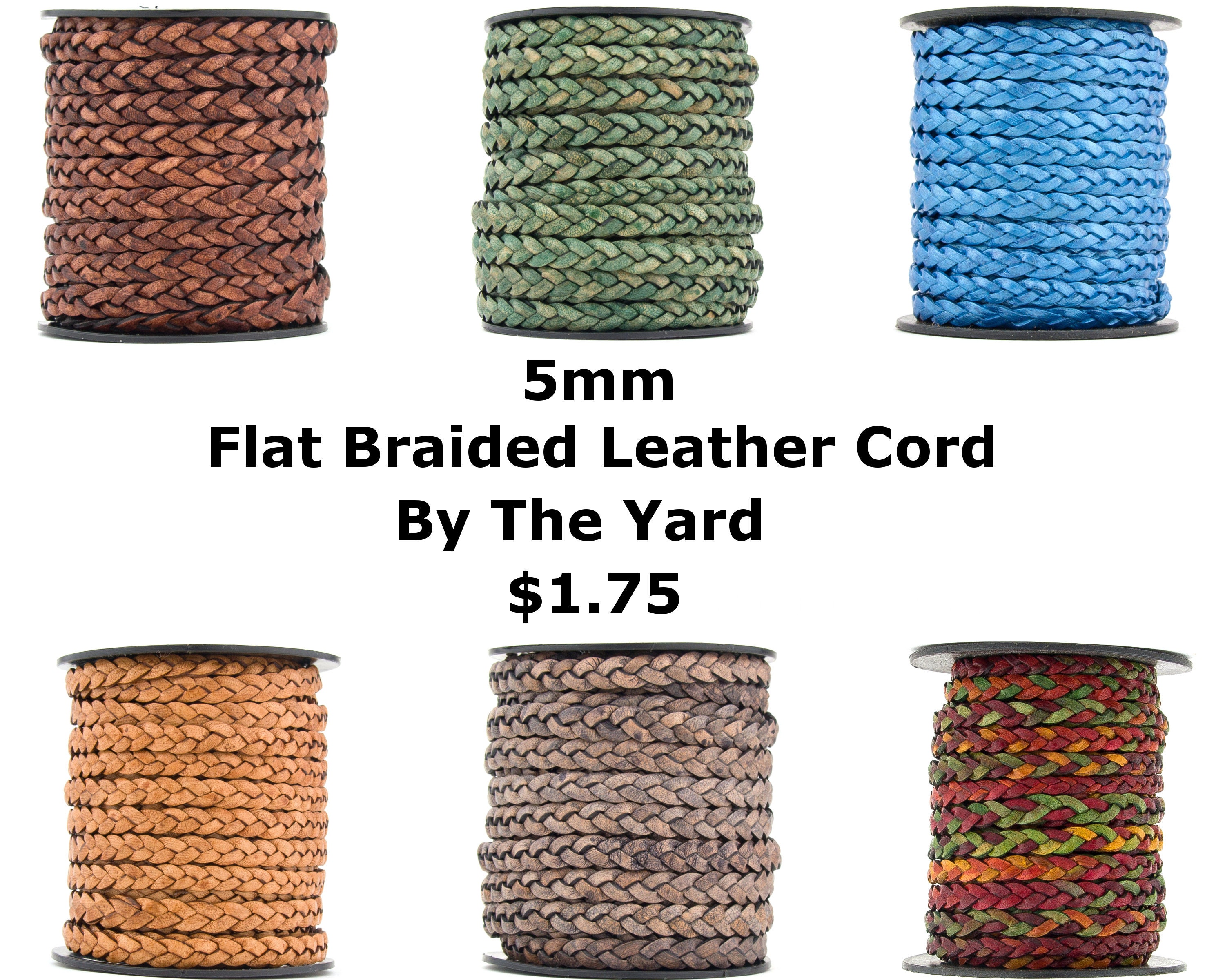 Shop GORGECRAFT 2 Yards 12mm Fold Flat Braided Genuine Leather Strap Cord  Leather String Lace Strips Braiding String Roll for Jewelry Making DIY  Craft Braided Bracelets Belts Keychains(Black) for Jewelry Making 