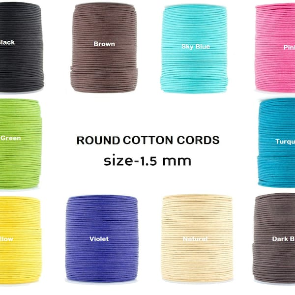 Xsotica Round Waxed Cotton Cord 1.5 MM