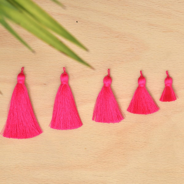 Xsotica® Silk Tassel,DIY Craft Supplies Handmade Jewelry Tassels - Pink Tassle / Tassles