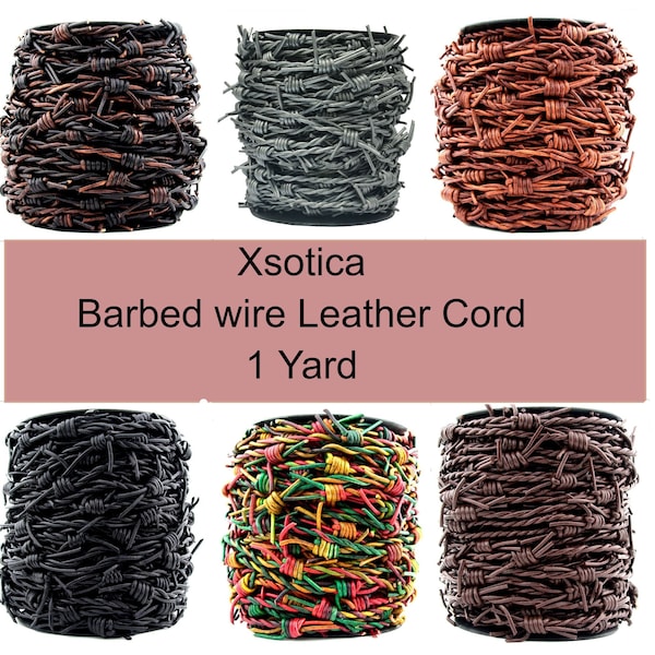 Xsotica-Barbed Wire Leather Cord