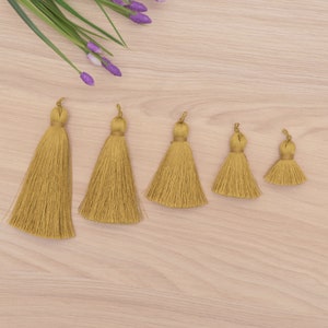 Xsotica® Silk Tassel,DIY Craft Supplies Handmade Jewelry Tassels - Golden Tassle / Tassles