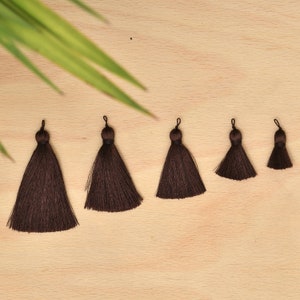 Xsotica® Silk Tassel,DIY Craft Supplies Handmade Jewelry Tassels - Dark Brown Tassle / Tassles