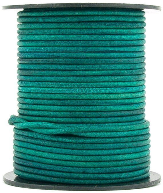 Xsotica® Red Natural Dye Round Leather Cord 2mm 10 meters 11 yards