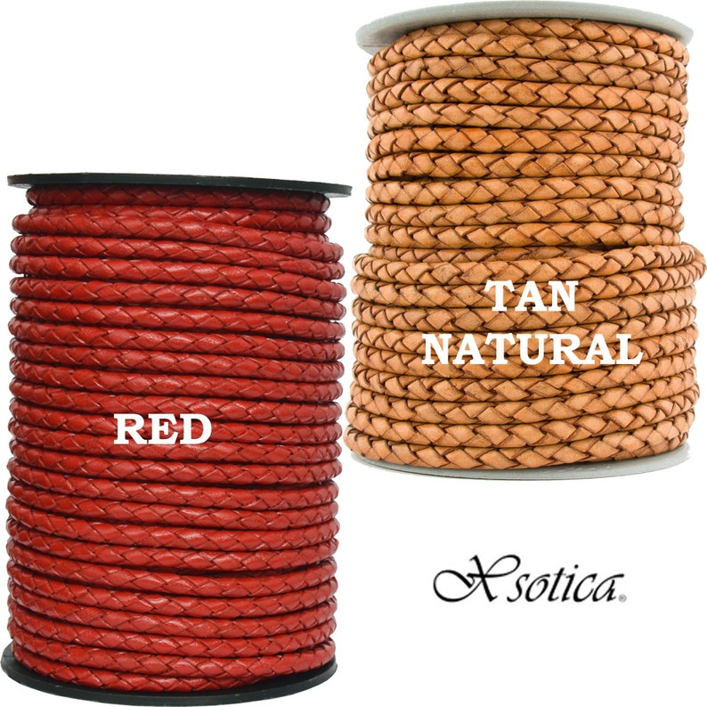 Xsotica® Round Bolo Braided Leather Cord 3mm Choose Length image 8