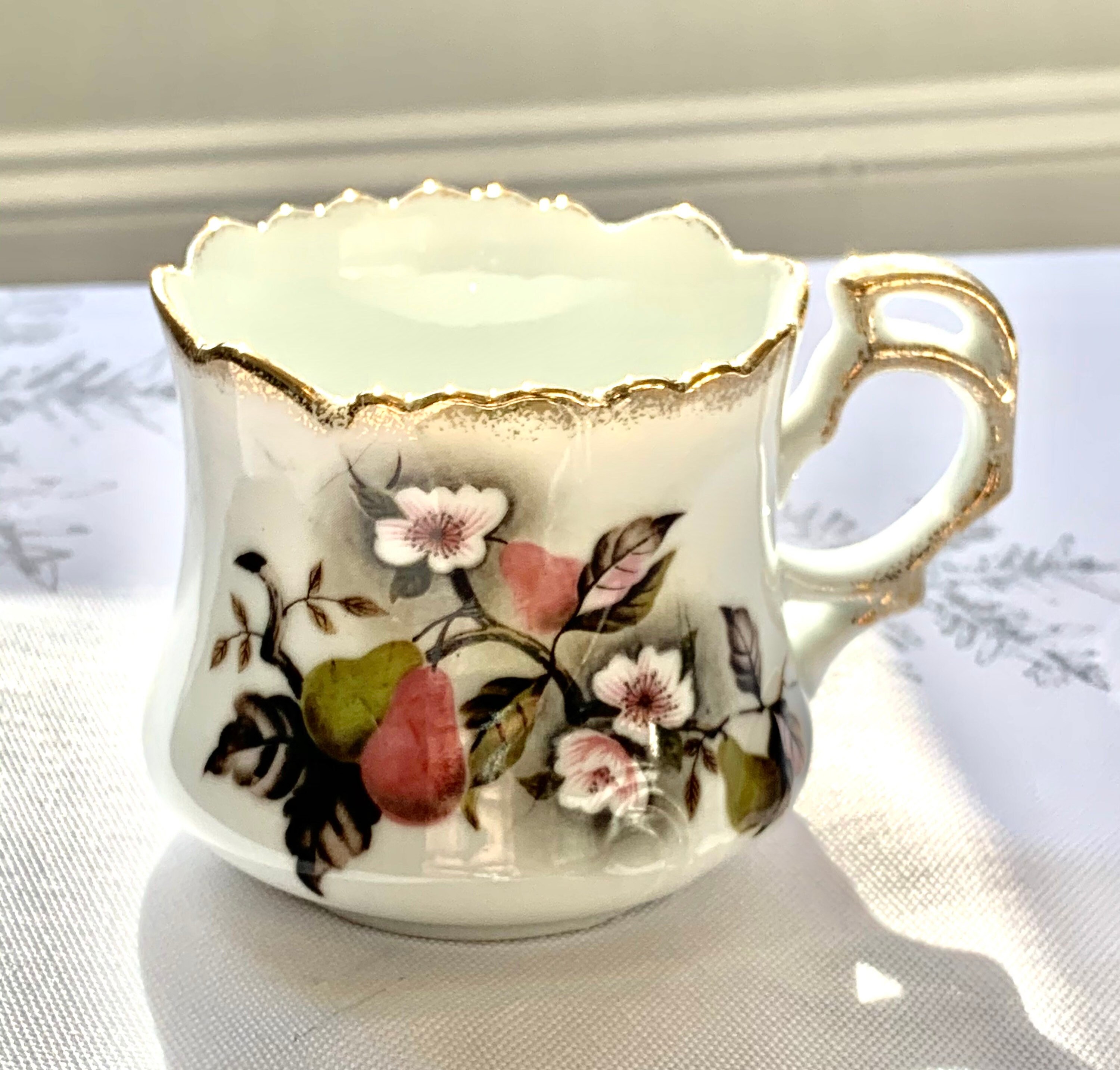Beautiful Lefton hand painted bone china creamer. Etsy