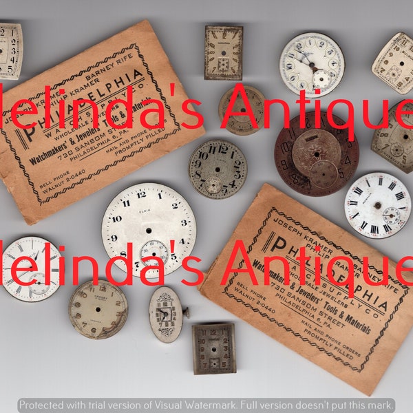 Antique Watch Face, Timepiece,Digital Download,Printable,Ephemera,Junk Journal, Elgin, Bulova, Scrapbooking,Tags