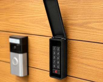 August / Yale Mini Style Keypad & Wyze Keypad用エンクロージャー - 重力式蓋付き耐候性屋外用ハウジング