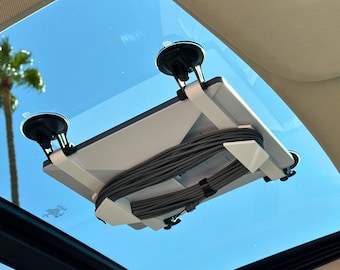 Starlink mini-zuignapbevestiging met ingebouwde kabelhouder – veilige antennebevestiging voor onderweg voor dakraam voor campers, boten of voertuigen