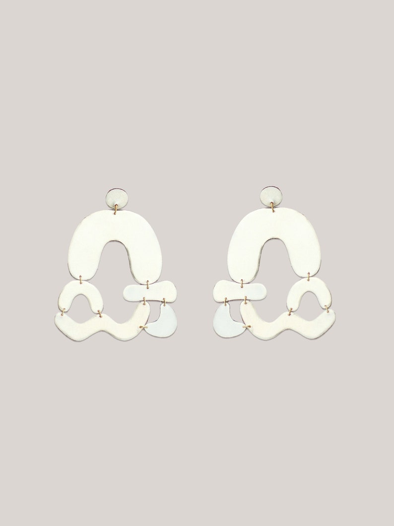 Arched abstract earrings image 1