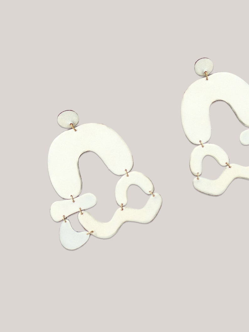 Arched abstract earrings image 2