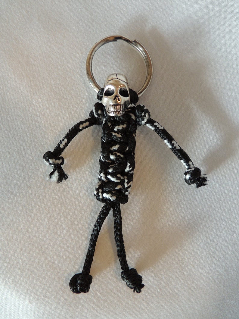 Paracord Zombie/skull Keychain Etsy