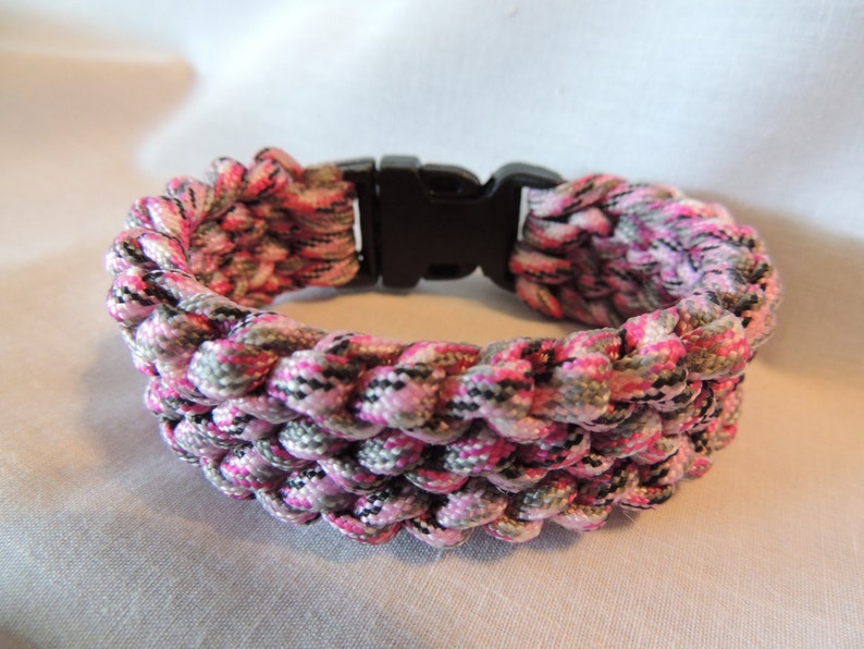 Pink Camo Conquistador Braid Paracord Bracelet Essential Oil Etsy