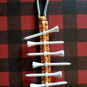Custom Paracord Golf Tee Holder: Golf Bag Accessory