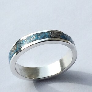 Sterling Silver Genuine Turquoise Inlay Ring image 3