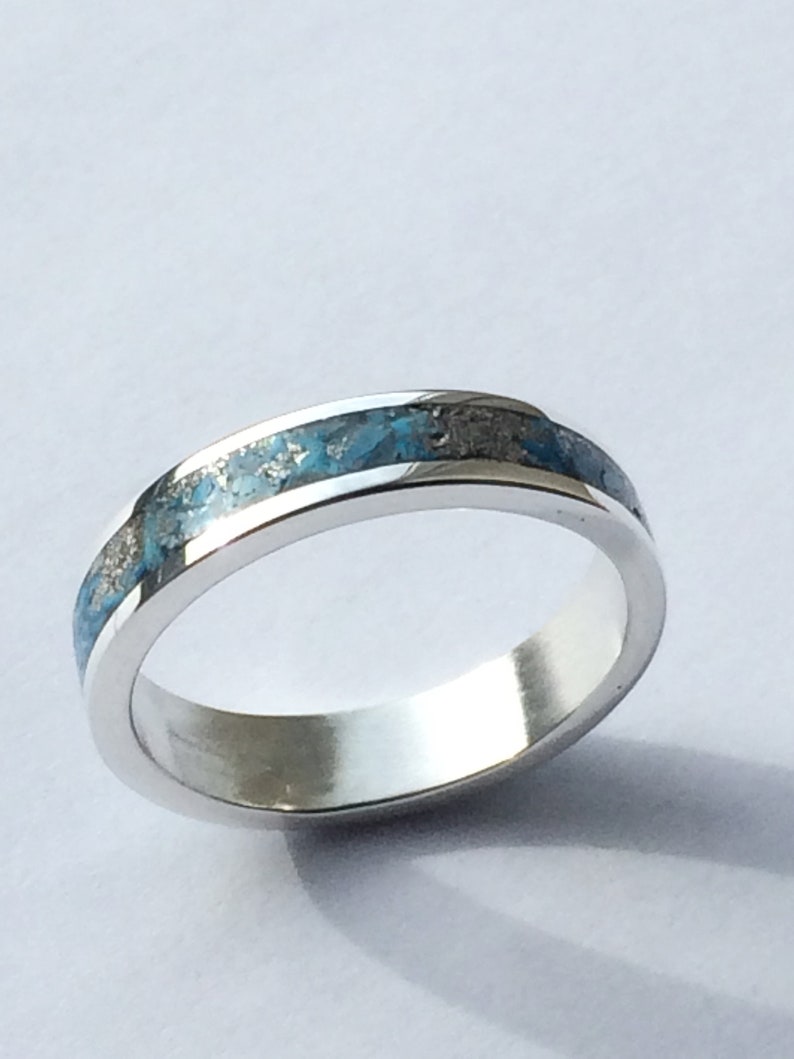 Sterling Silver Genuine Turquoise Inlay Ring image 3