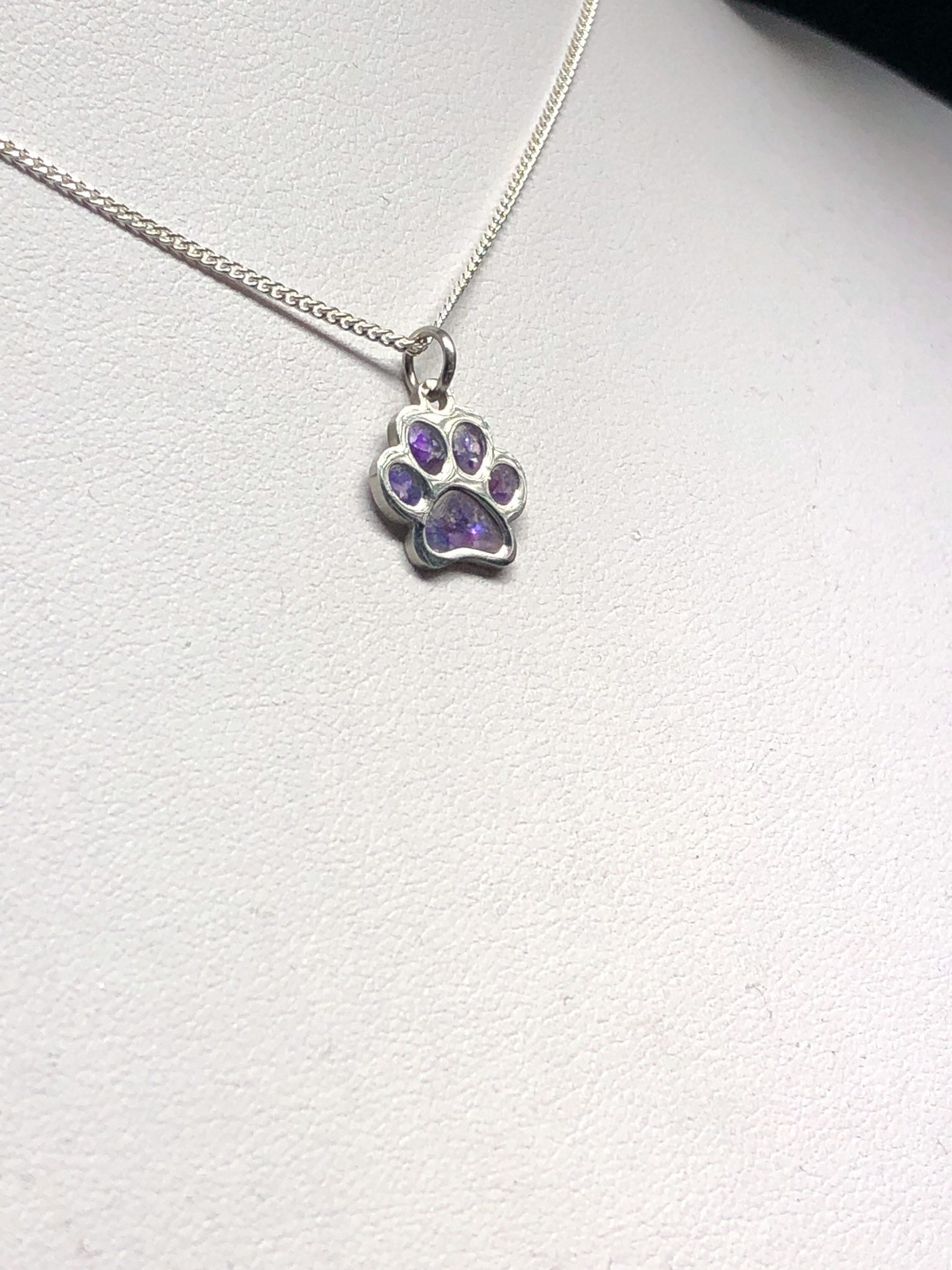 Cremation Ashes Memorial Dog Paw Cat Paw Necklace. Keepsake - Etsy