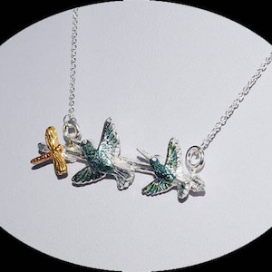 The Kingfishers Fine Silver 24 Carat Gold Plated image 1