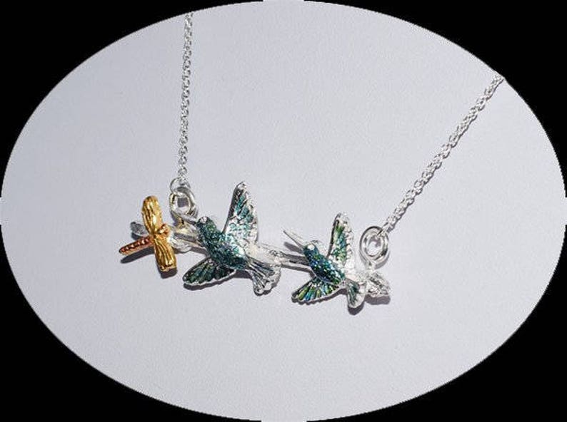 The Kingfishers Fine Silver 24 Carat Gold Plated image 1