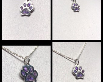 Cremation Ashes Memorial Dog Paw Cat Paw Necklace. Keepsake Jewelry. Ashes Jewellery