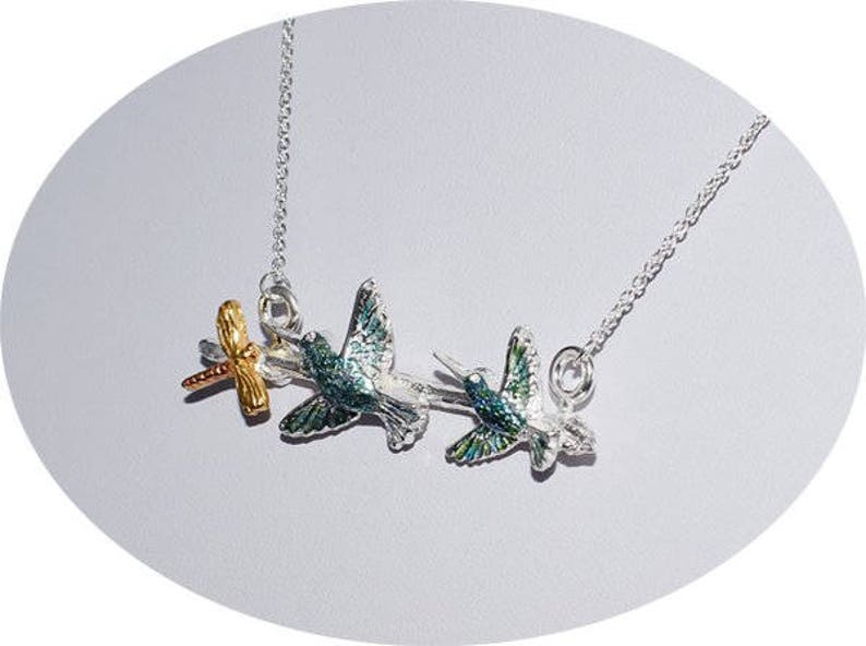 The Kingfishers Fine Silver 24 Carat Gold Plated image 2