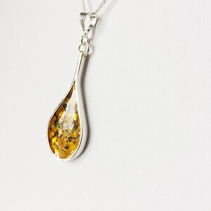 Yellow & Black Oyster Shell Sterling Silver Teardrop