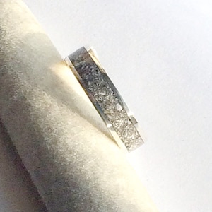 Beautiful Sterling Silver Inlaid with Cremation Ashes of a Beloved Pet Made To Order  -  Keepsake Cremation Ashes Jewellery