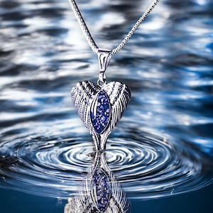 Sterling Silver Angel Wings Necklace With Memorial Ashes