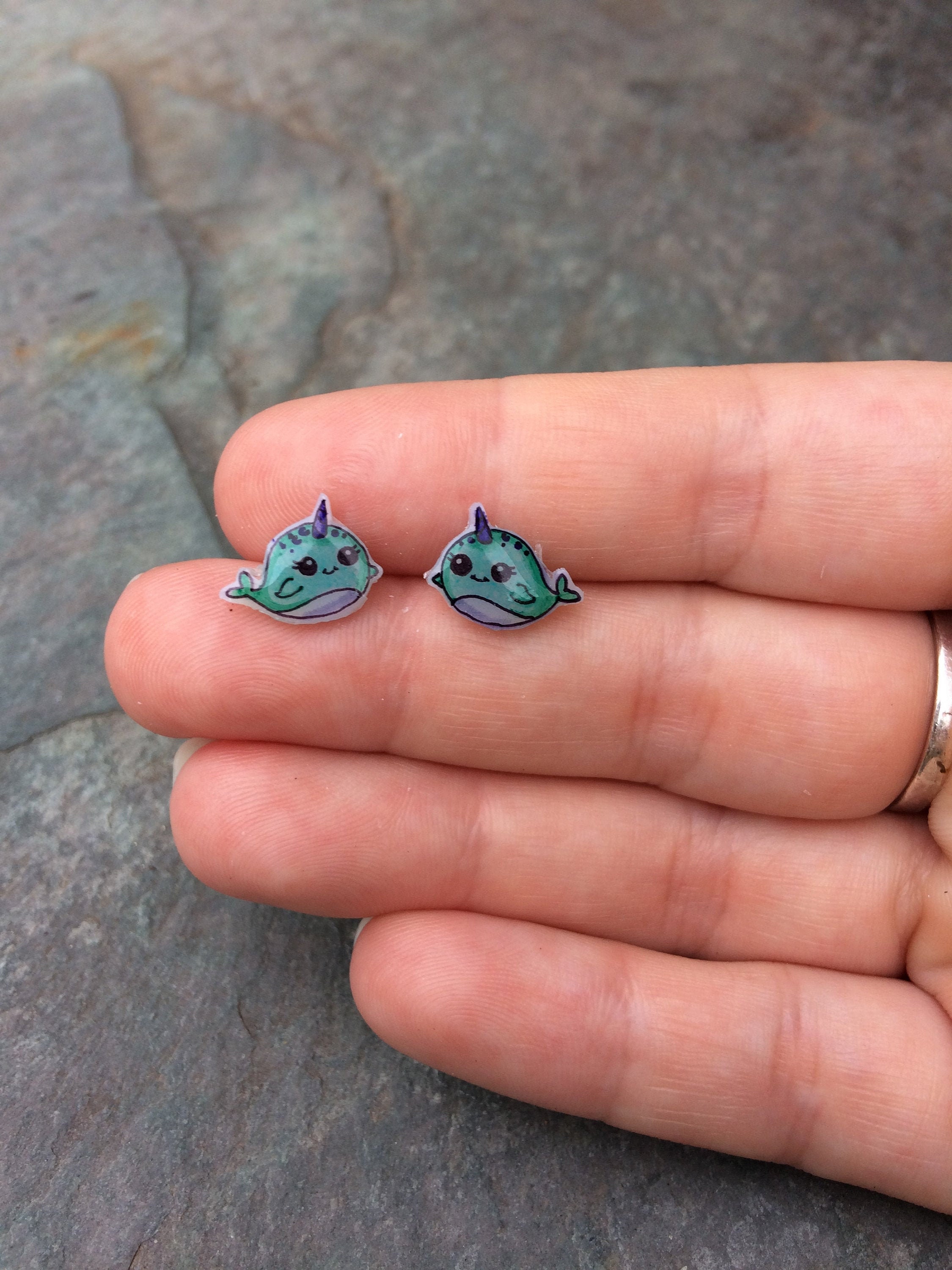 Narwhal Earrings. Unicorn of the Sea. Narwhal Unicorn. Cute