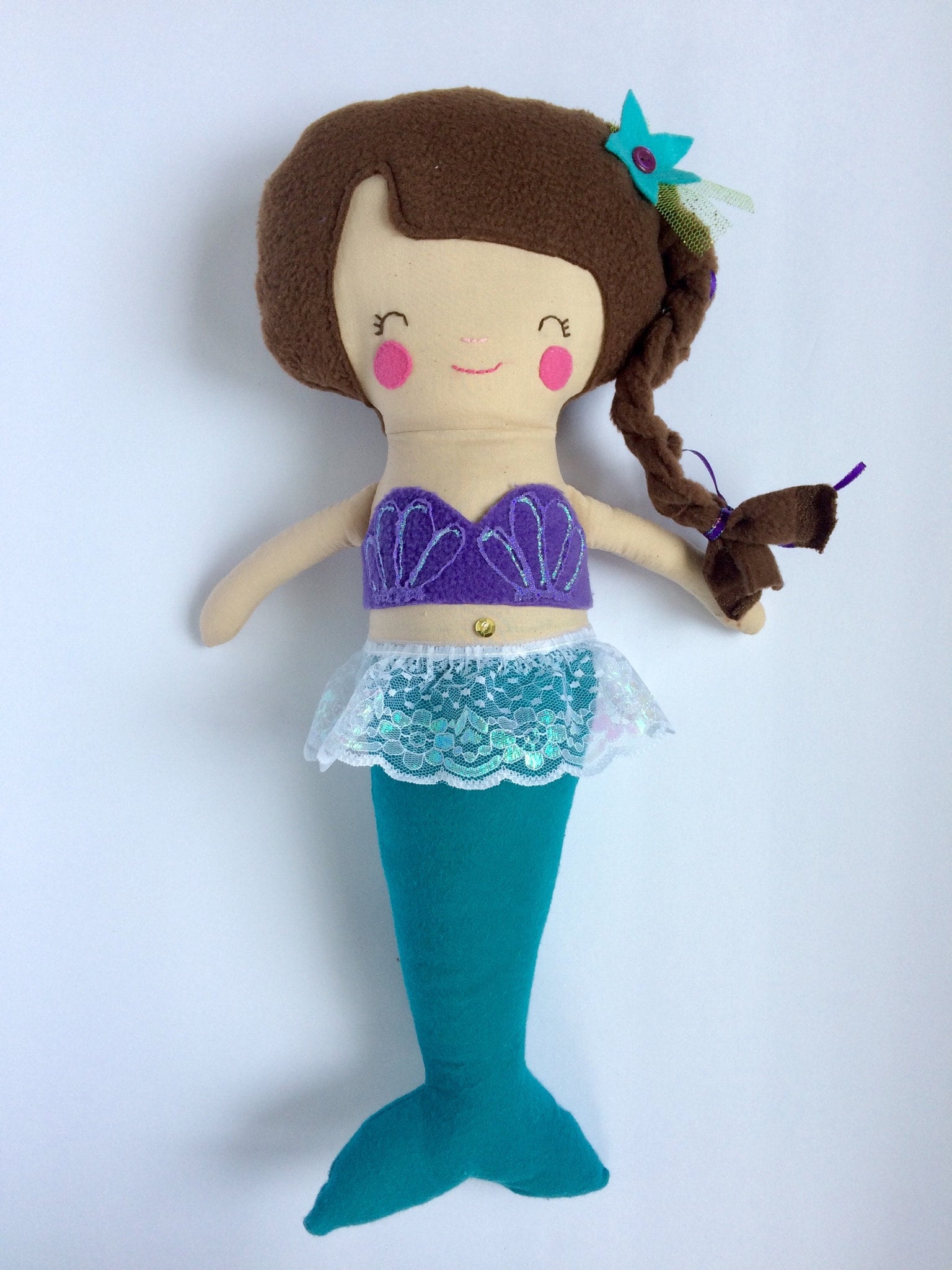 Mermaid toy. Mermaid doll. Handmade dolls. Rag doll. Mermaid Etsy