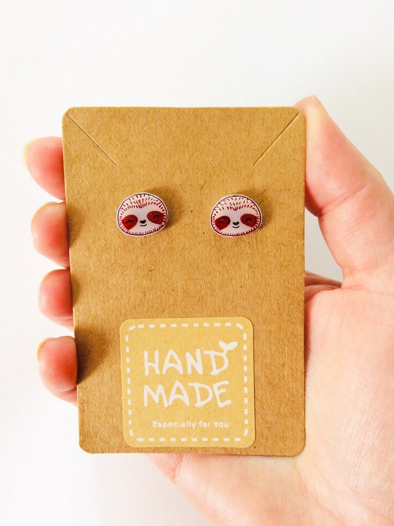 Adorable kawaii style sloth earrings Sloth accessories. Sloth earrings