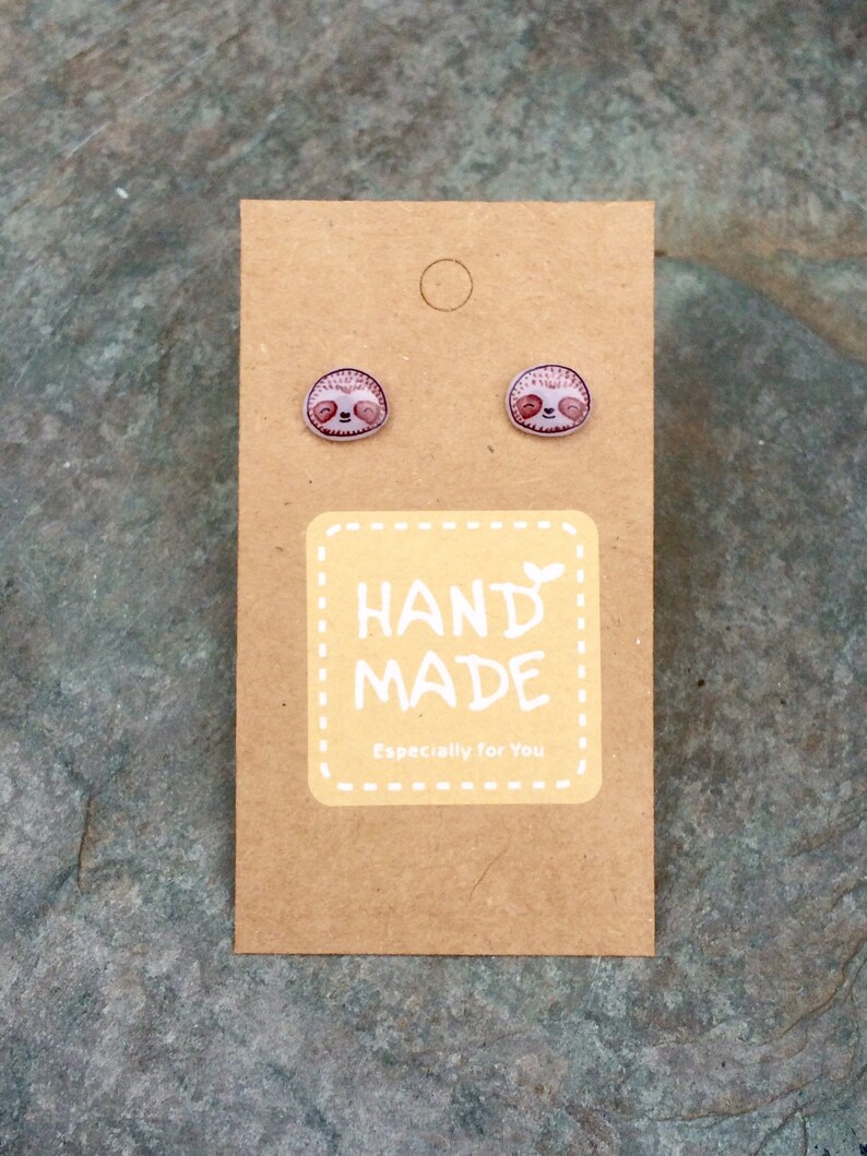 Adorable kawaii style sloth earrings Sloth accessories. Sloth earrings