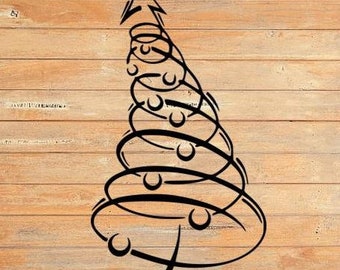 Spiral Christmas Tree, digital file, instant download, svg, pdf, png, eps, dxf