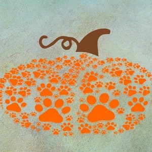 Pumpkin paw digital file, instant download, svg, pdf, png, eps, dxf
