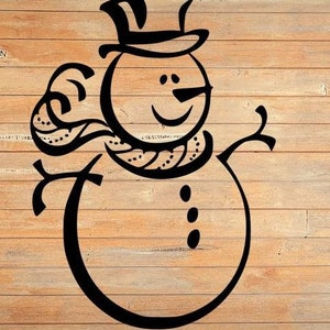 Winter Scarf Snowman digital file, instant download, svg, png, pdf, eps, dxf