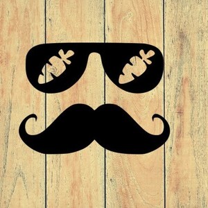 Easter Carrot Sunglass Mustache digital file, instant download, svg, png, eps, dxf, pdf